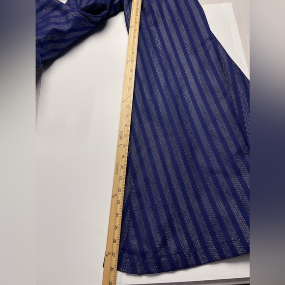 CAROLINE CONSTAS Forbes Jumpsuit Size 2 CAROLINE CONSTAS Blue Striped Jumpsuit - Picture 10 of 11